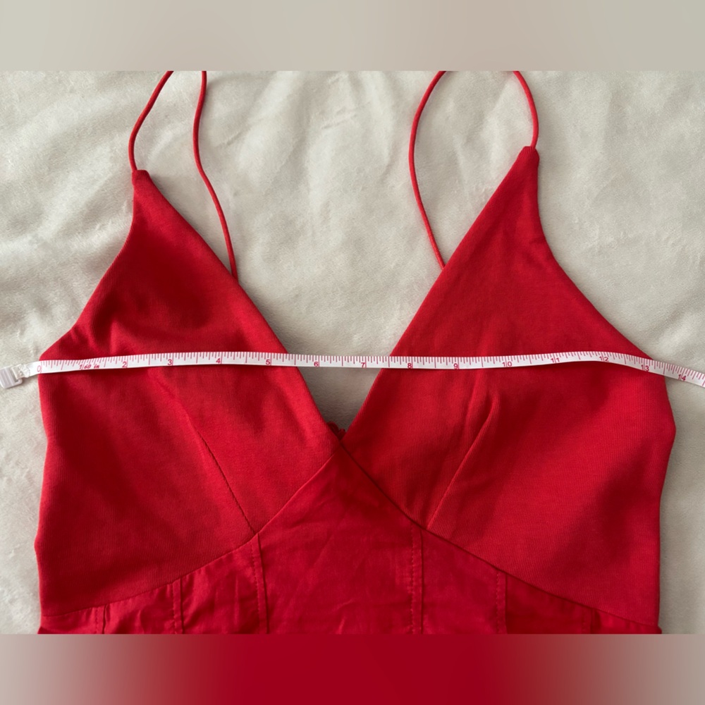 NWT Zara Red Peplum Blouse - Picture 7 of 9